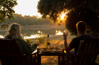 Riverside View of the Stunning Luangwa River Sun Rise