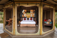 The tent architecture is inspired by round Maasai houses called Manyattas
