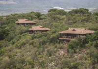 Aerial view of chalets