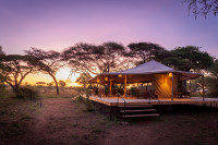 Main tent at sunrise