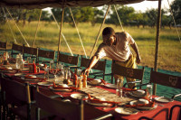 Dining being set up 