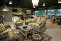 Dining tent with bar and lounge