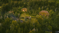 Aerial view of the lodge
