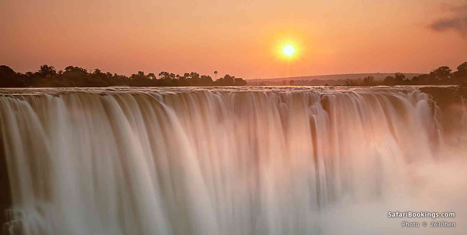 Sunrise over the falls