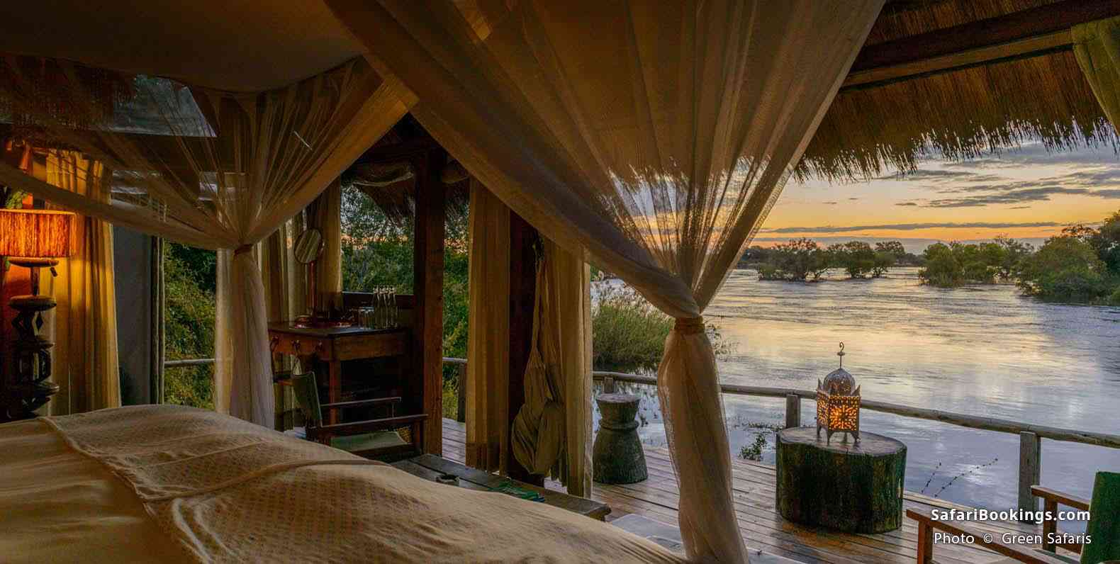 Tent with riverview