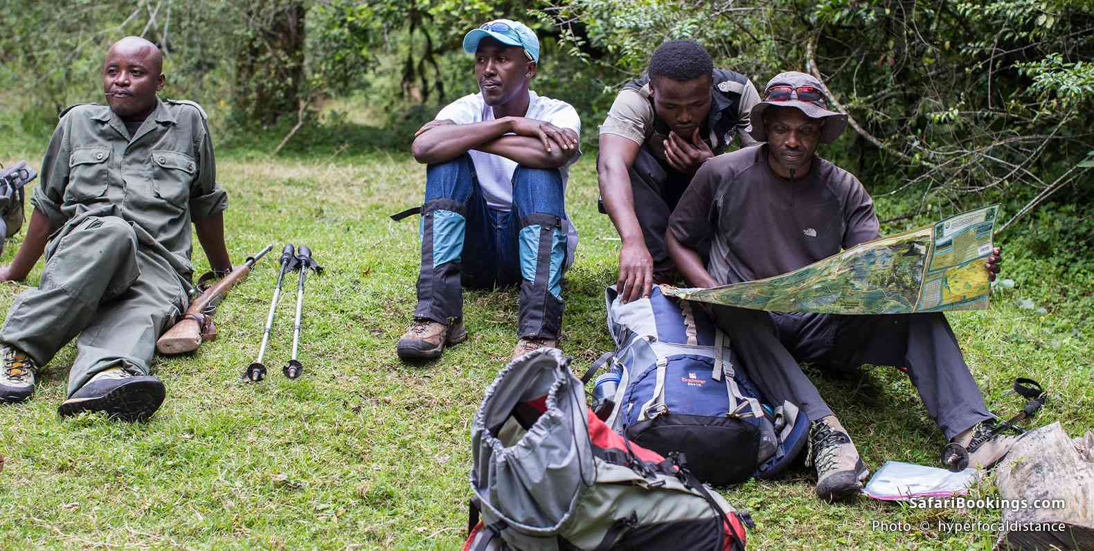 Resting during a Mt Meru climb