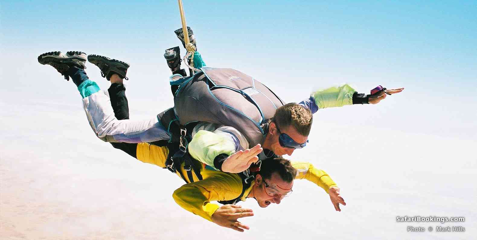 Skydiving above Swakopmund