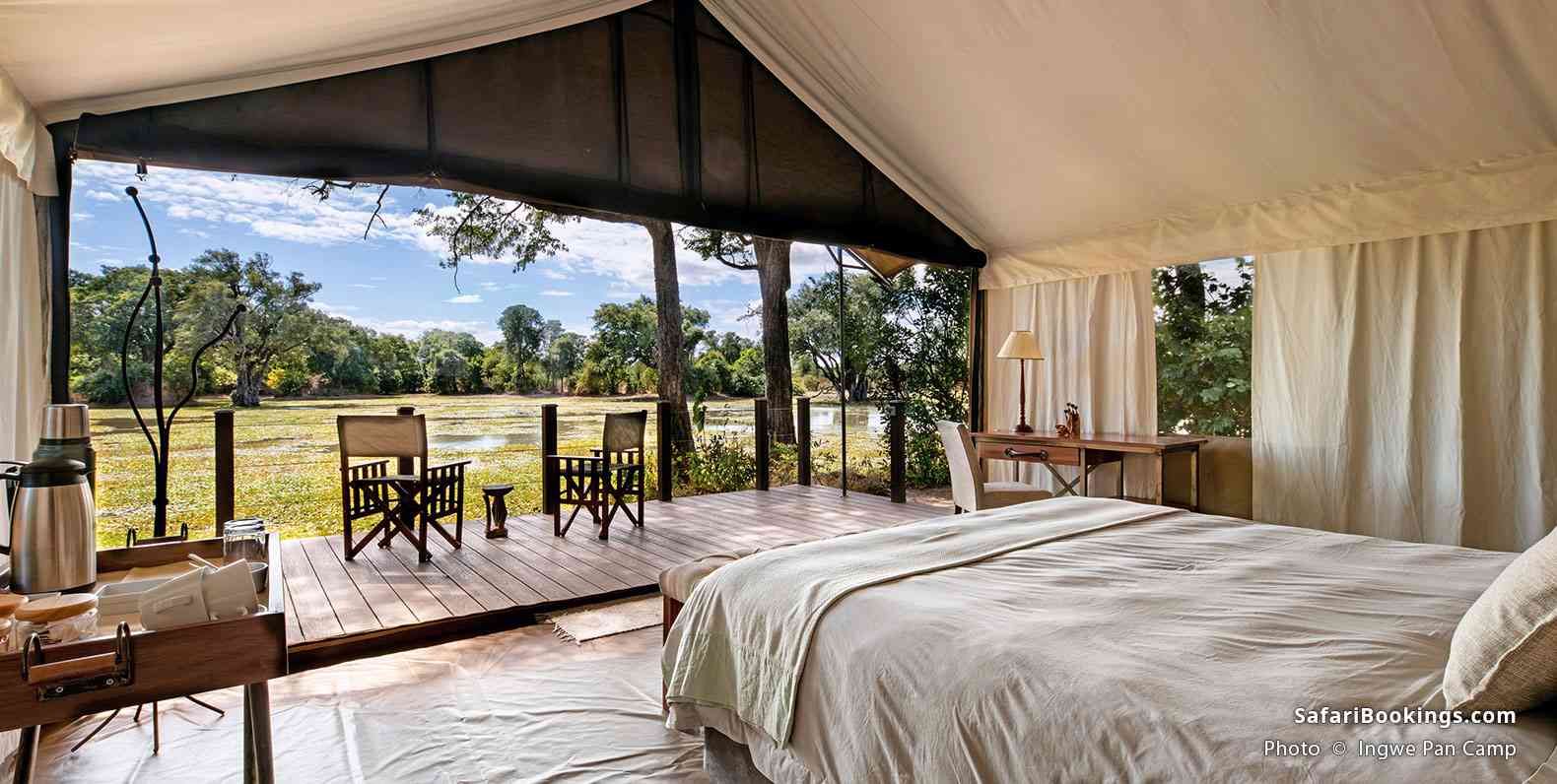 Ingwe Pan Camp waterside tent