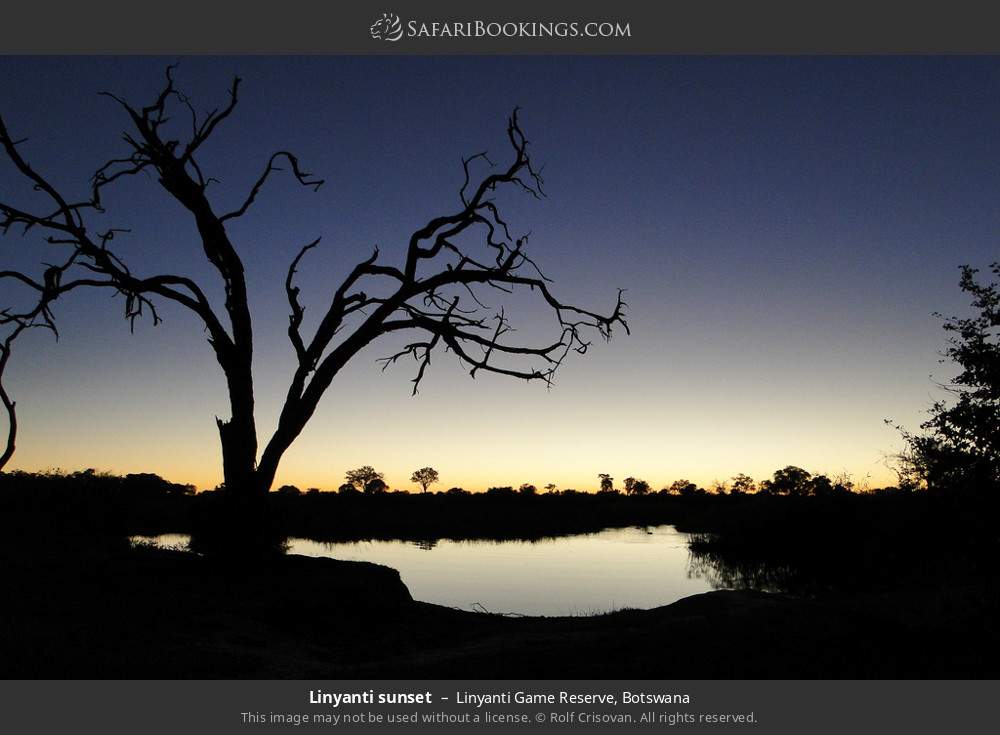 A Linyanti sunset in Linyanti Concession, Botswana