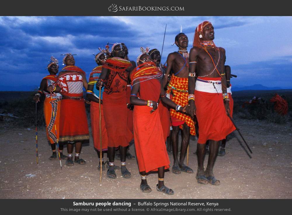 Samburu people dancing in Buffalo Springs National Reserve, Kenya
