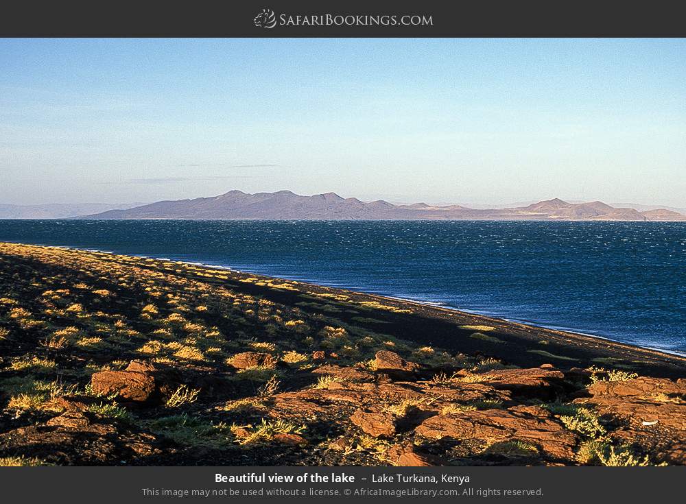 Beautiful view of the lake in Lake Turkana, Kenya