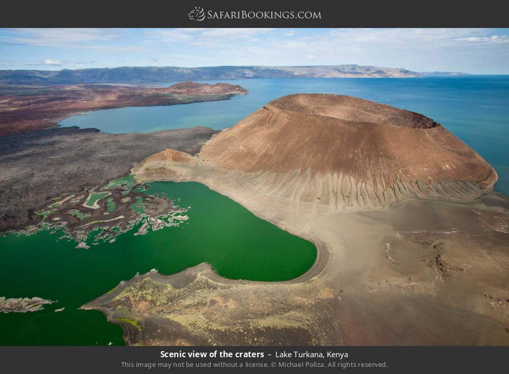 Scenic view of the craters in Lake Turkana, Kenya