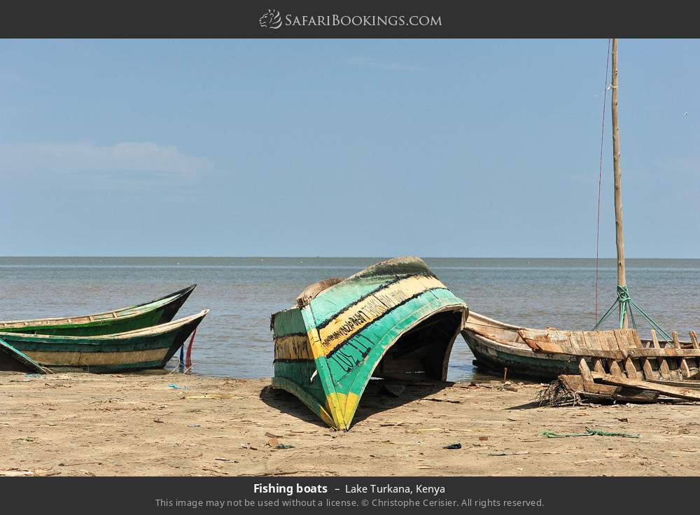 Fishing boats in Lake Turkana, Kenya