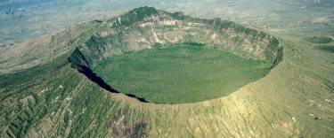 Aerial view of the crater, Mt Longonot