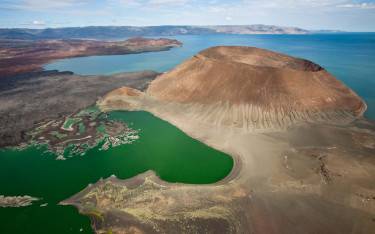 Scenic view of the craters
