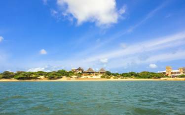 Beach seen from the sea