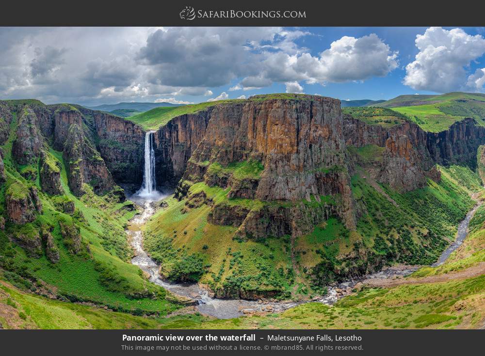 Panoramic view over Maletsunyane Falls in Maletsunyane Falls, Lesotho