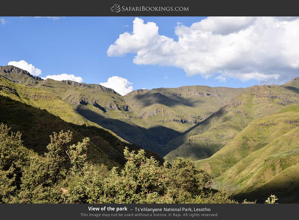 View of the park in Ts'ehlanyane National Park, Lesotho