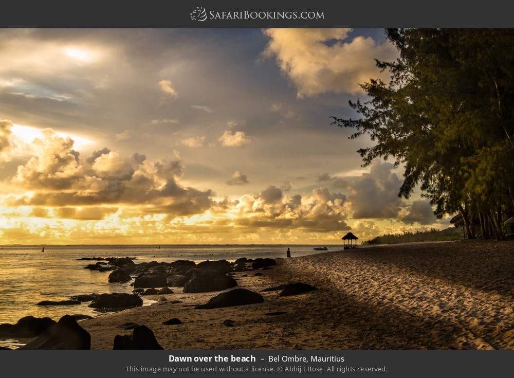 Dawn over Bel Ombre Beach in Bel Ombre, Mauritius