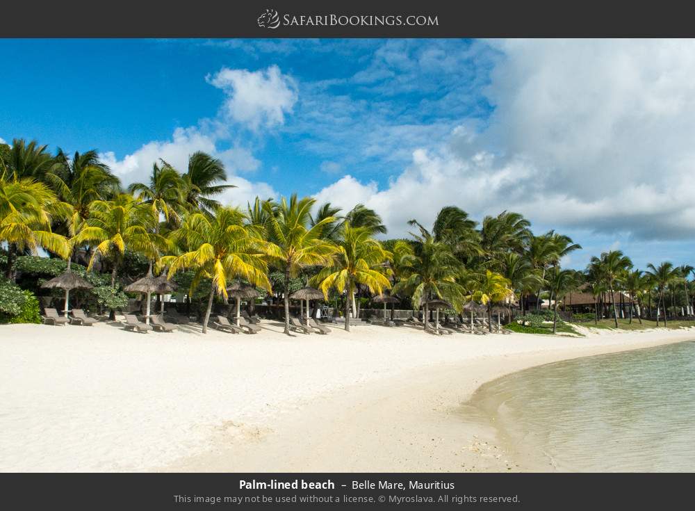 Belle Mare Beach in Belle Mare, Mauritius