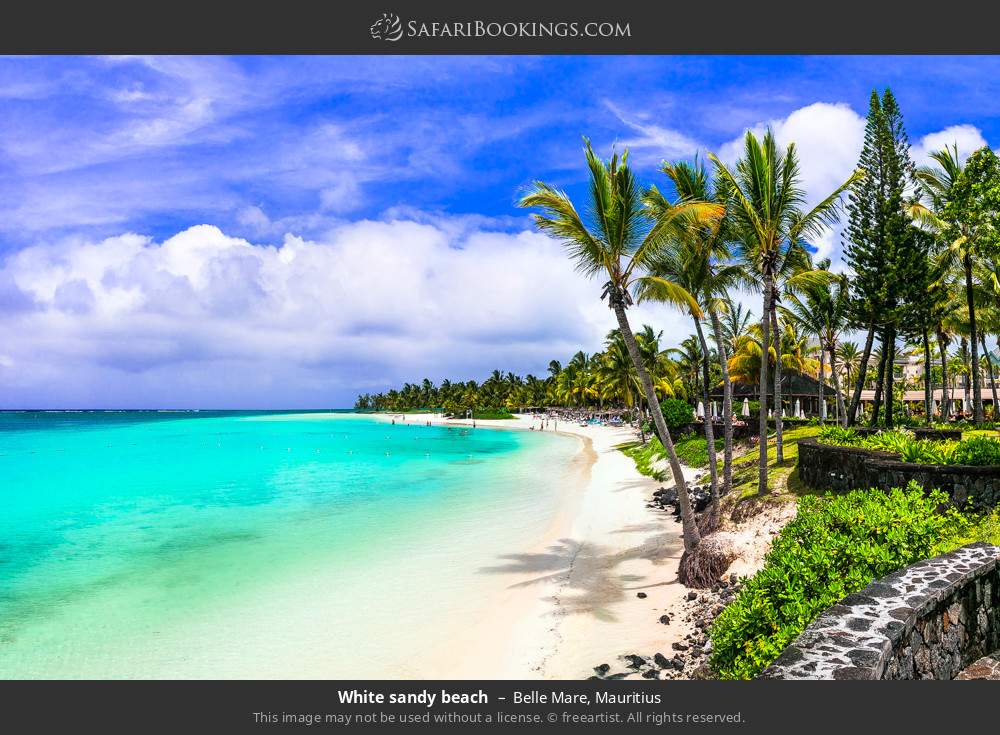 Belle Mare Beach in Belle Mare, Mauritius