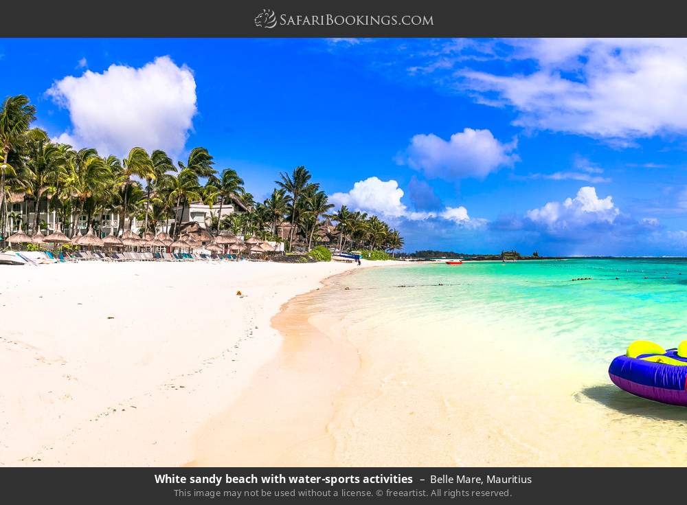 Water-sports activities at Belle Mare Beach in Belle Mare, Mauritius