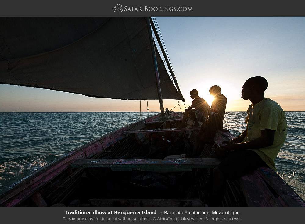 Traditional dhow at Benguerra Island in Bazaruto Archipelago, Mozambique