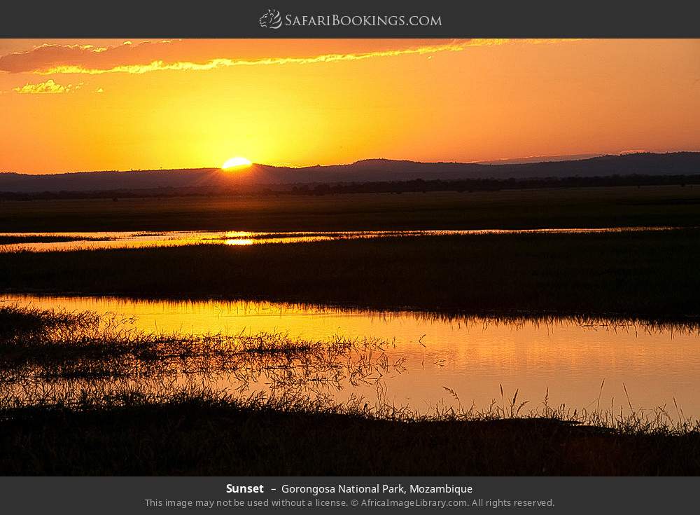Sunset in Gorongosa National Park, Mozambique