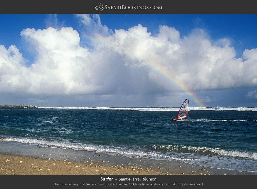 Windsurfer at Saint-Pierre in Saint-Pierre, Réunion