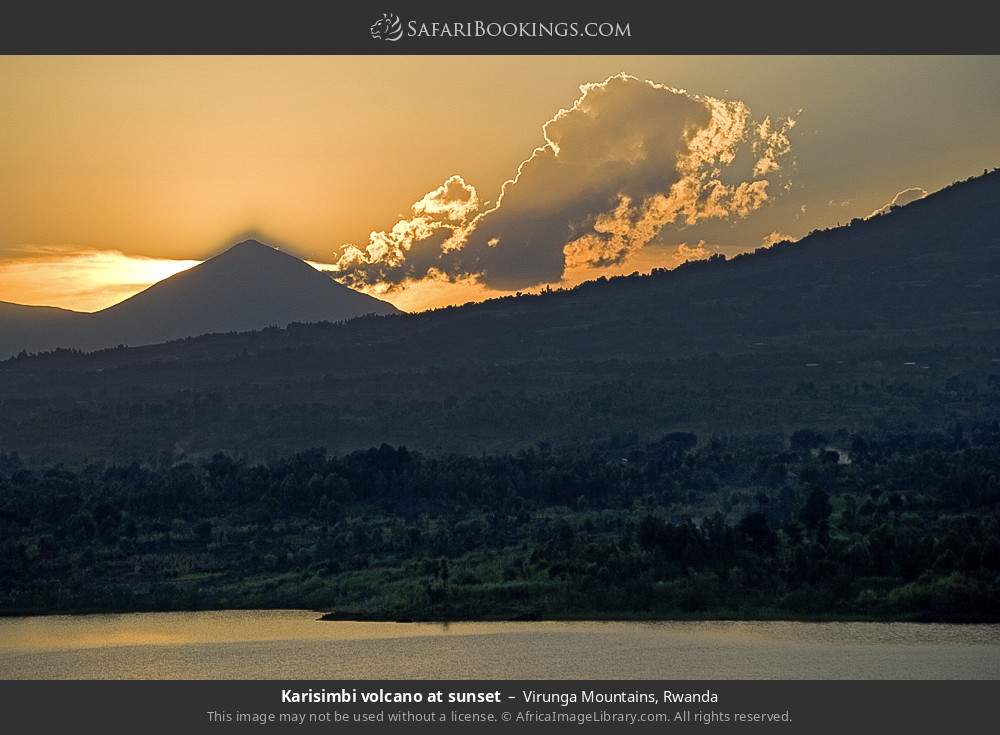 Karisimbi volcano at sunset in Virunga Mountains, Rwanda
