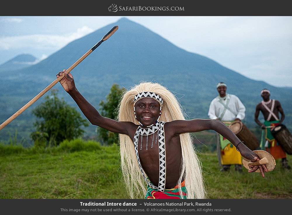 Intore dancer in Volcanoes National Park, Rwanda