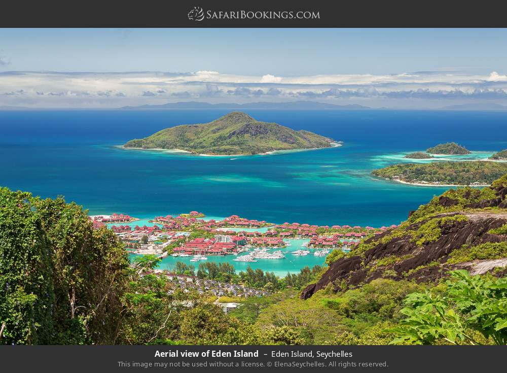 Aerial view of Eden Island in Eden Island, Seychelles