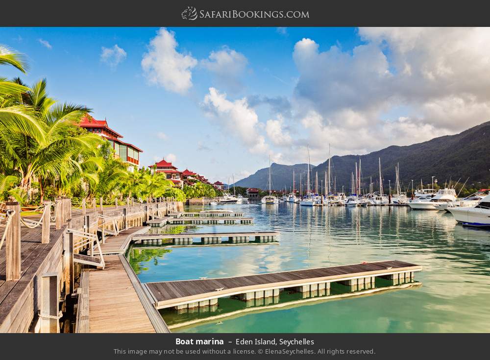 Boat marina on Eden Island in Eden Island, Seychelles