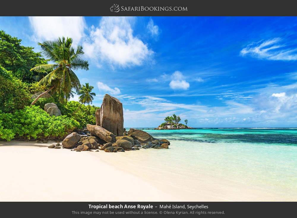 Tropical beach Anse Royale in Mahé Island, Seychelles