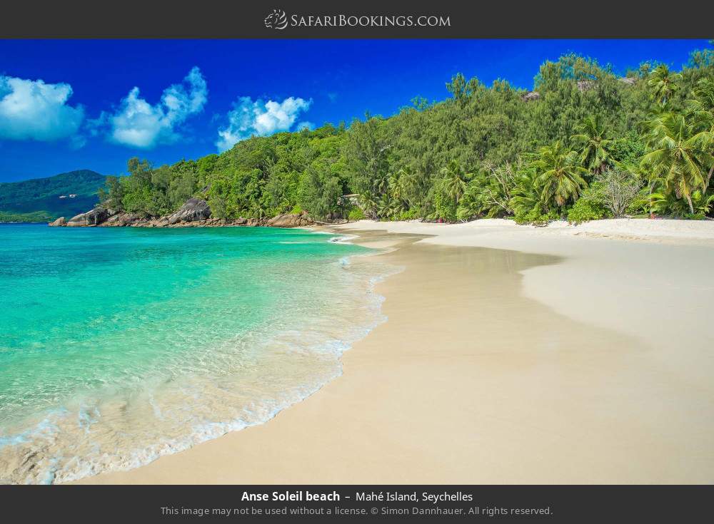 Anse Soleil beach in Mahé Island, Seychelles