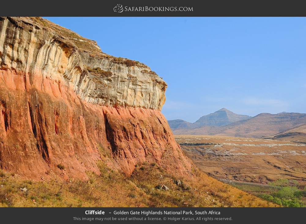 Cliffside  in Golden Gate Highlands National Park, South Africa