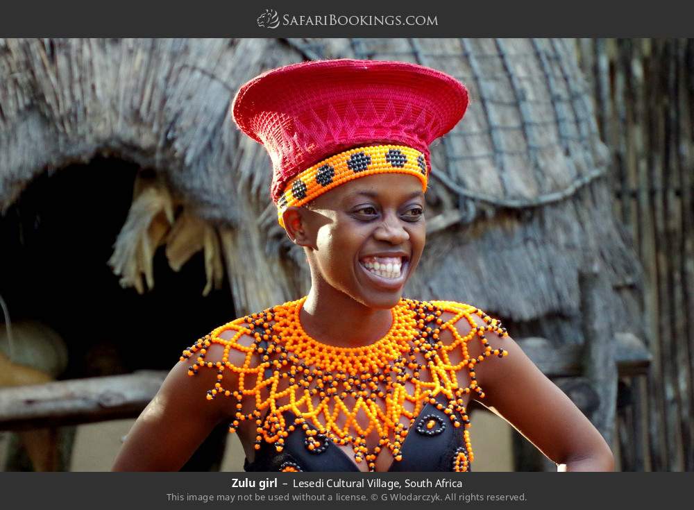 Zulu girl in Lesedi Cultural Village, South Africa