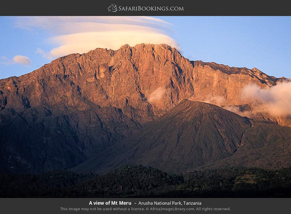 Mt Meru in Arusha National Park, Tanzania