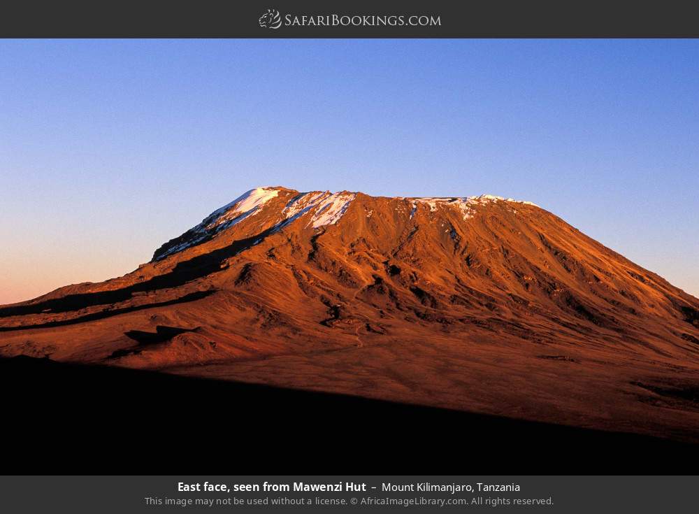 View of Mt Kilimanjaro's east face from Mawenzi Hut in Mount Kilimanjaro, Tanzania