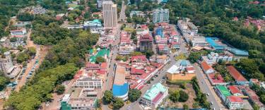 Aerial view of the city
