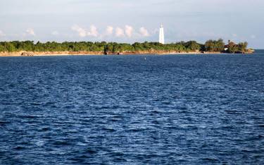 View of the island from the sea