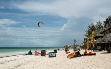 Activity centers on the beach