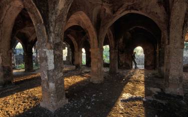 Kilwa Ruins, Great Mosque interior, built in the 14th century