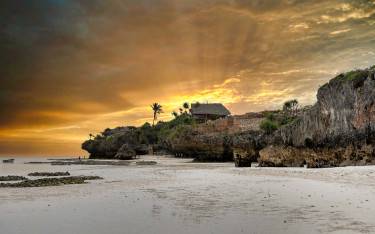 Beach at low tide