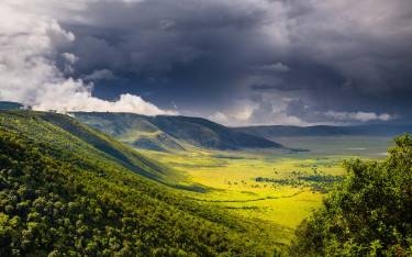 View over the Ngorongoro Crater from the rim