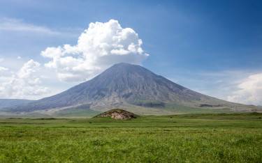 View of the active volcano