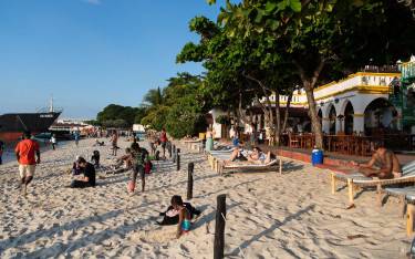 Thumbnail of Busy beach at Stone Town waterfront