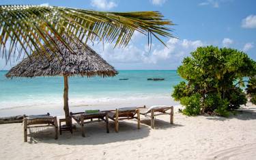 Relaxation spot on Jambiani Beach