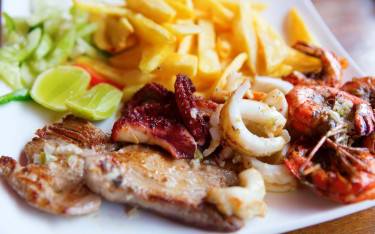 Grilled seafood