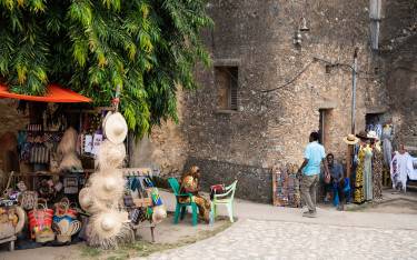 Vendors inside the Old Fort